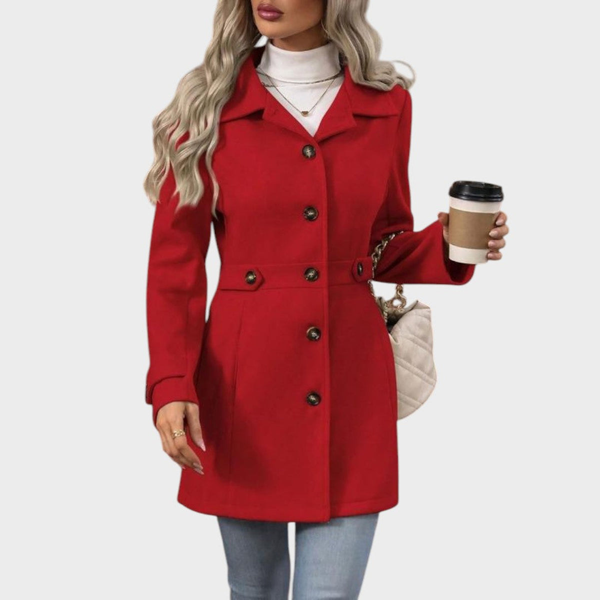 Chantal | Manteau cintré boutonné