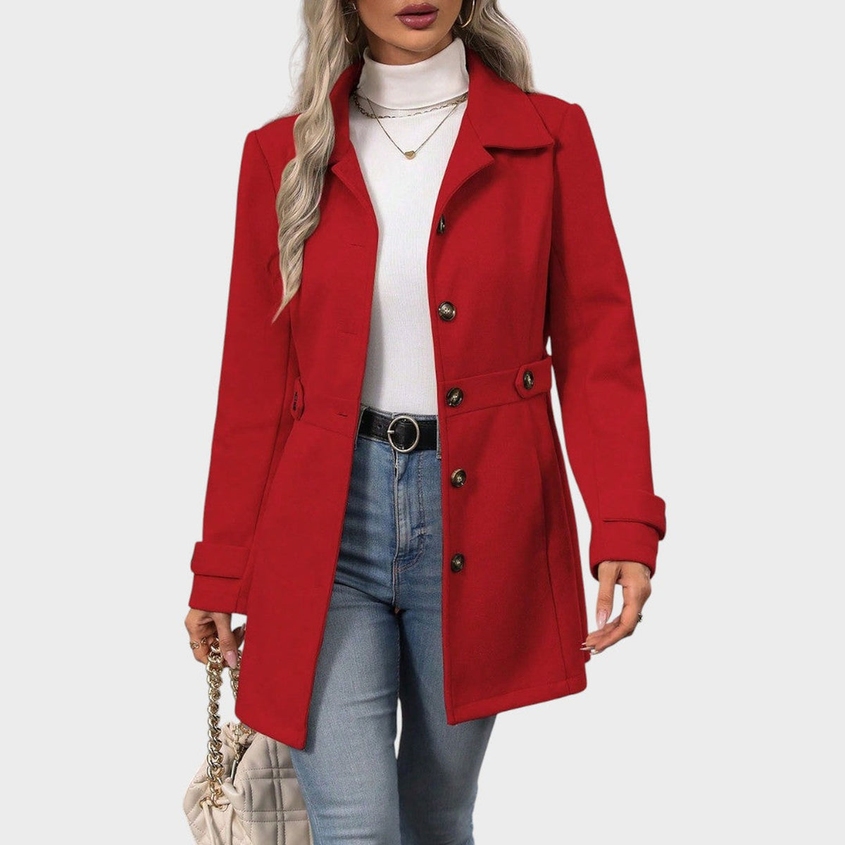 Chantal | Manteau cintré boutonné