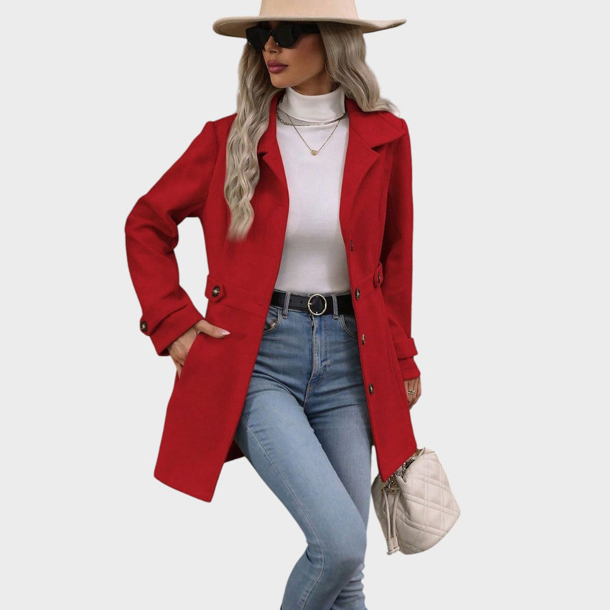Chantal | Manteau cintré boutonné