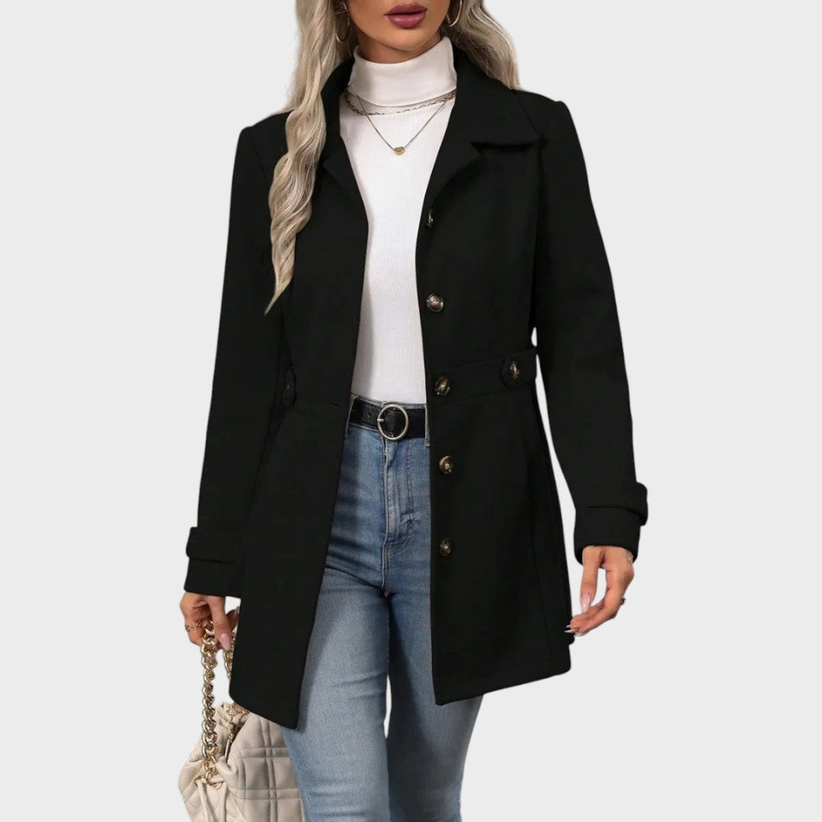 Chantal | Manteau cintré boutonné