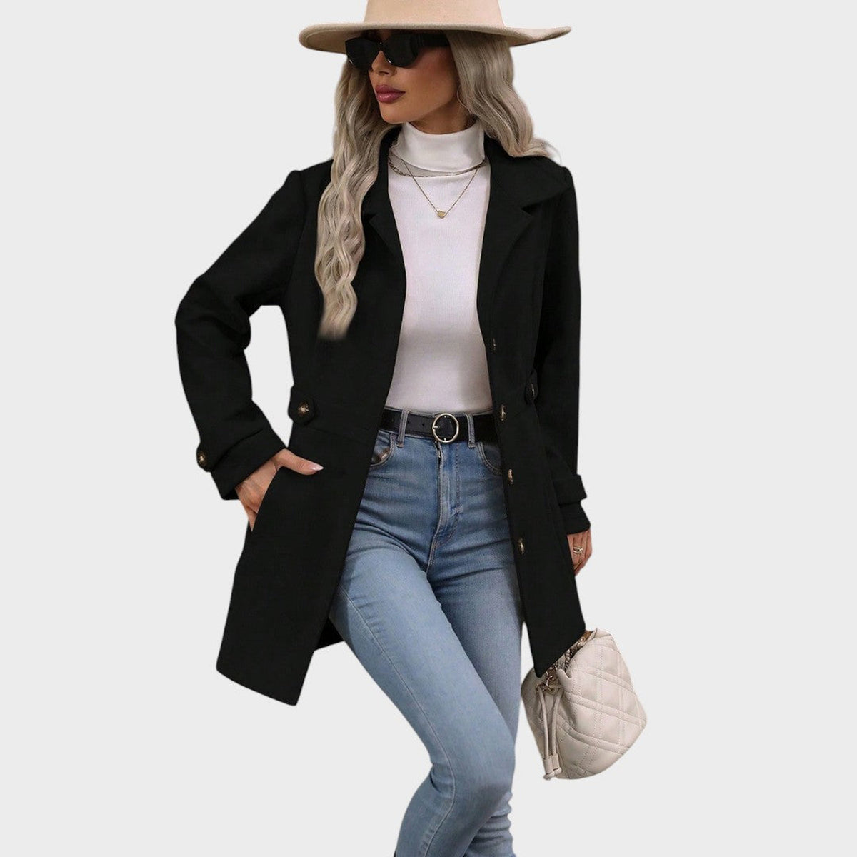 Chantal | Manteau cintré boutonné