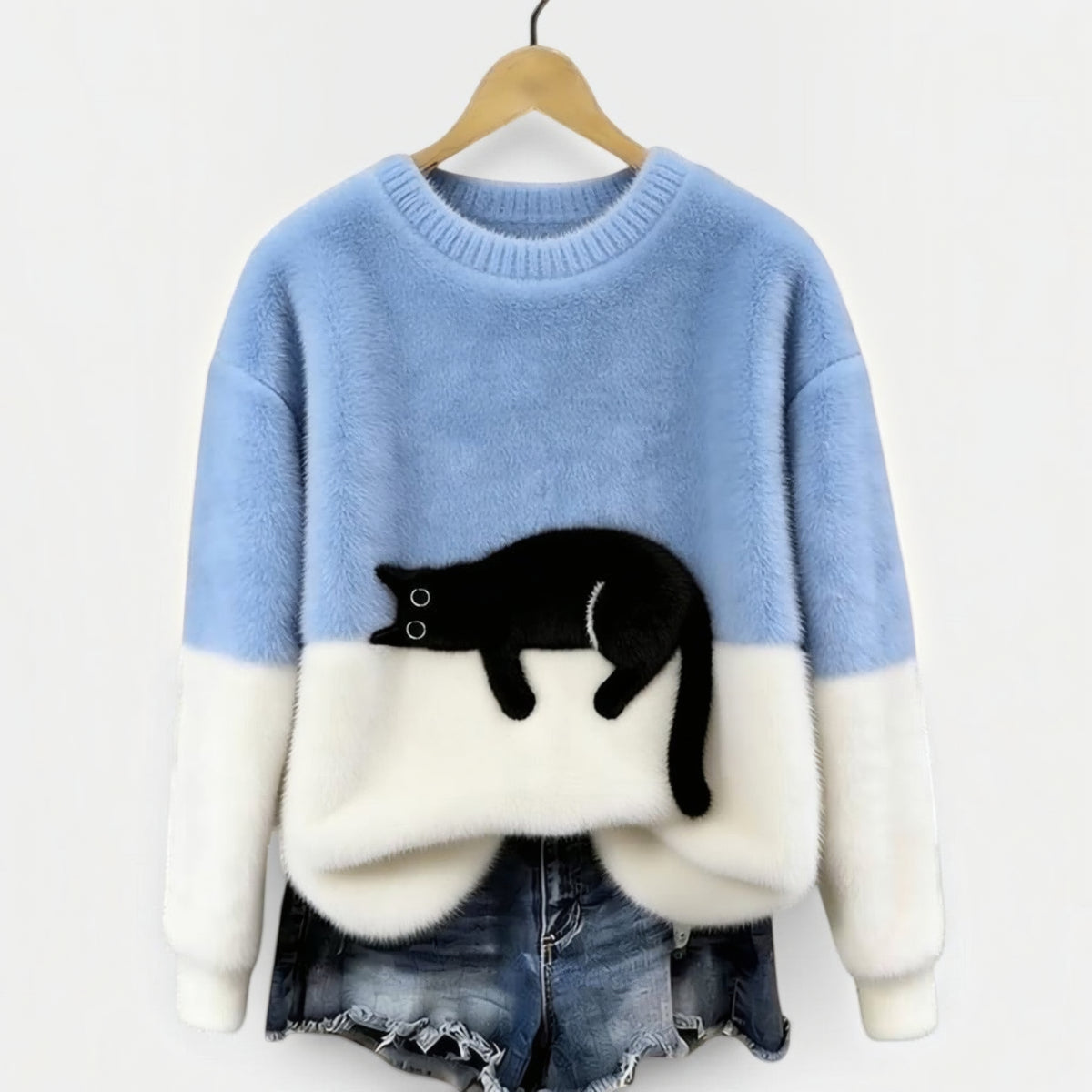 Hélène | Sweat oversize à motif chat