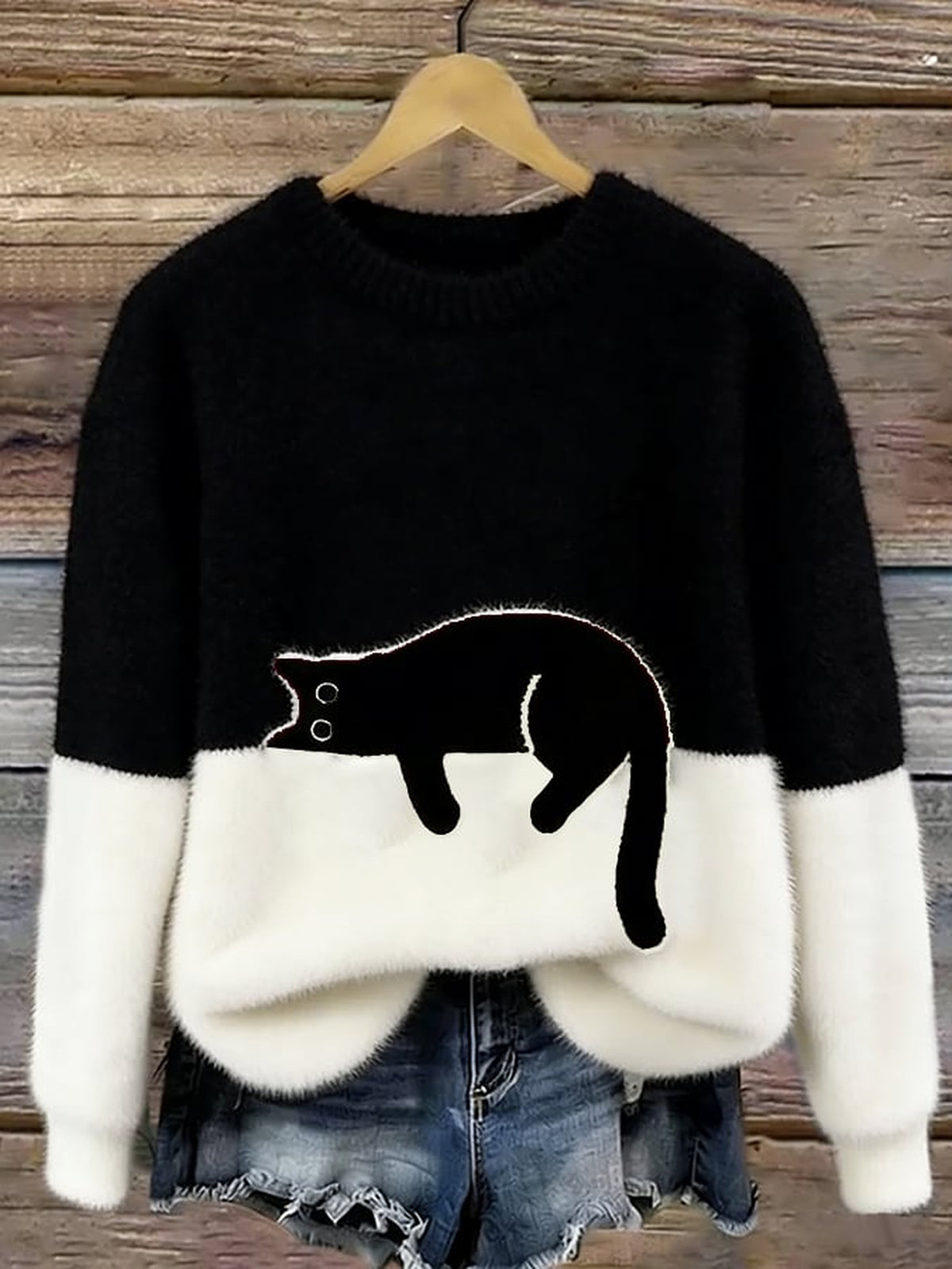 Hélène | Sweat oversize à motif chat