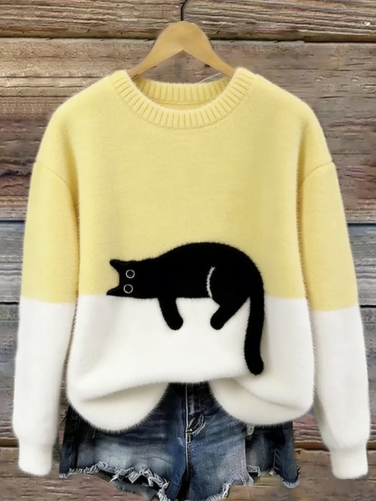 Hélène | Sweat oversize à motif chat