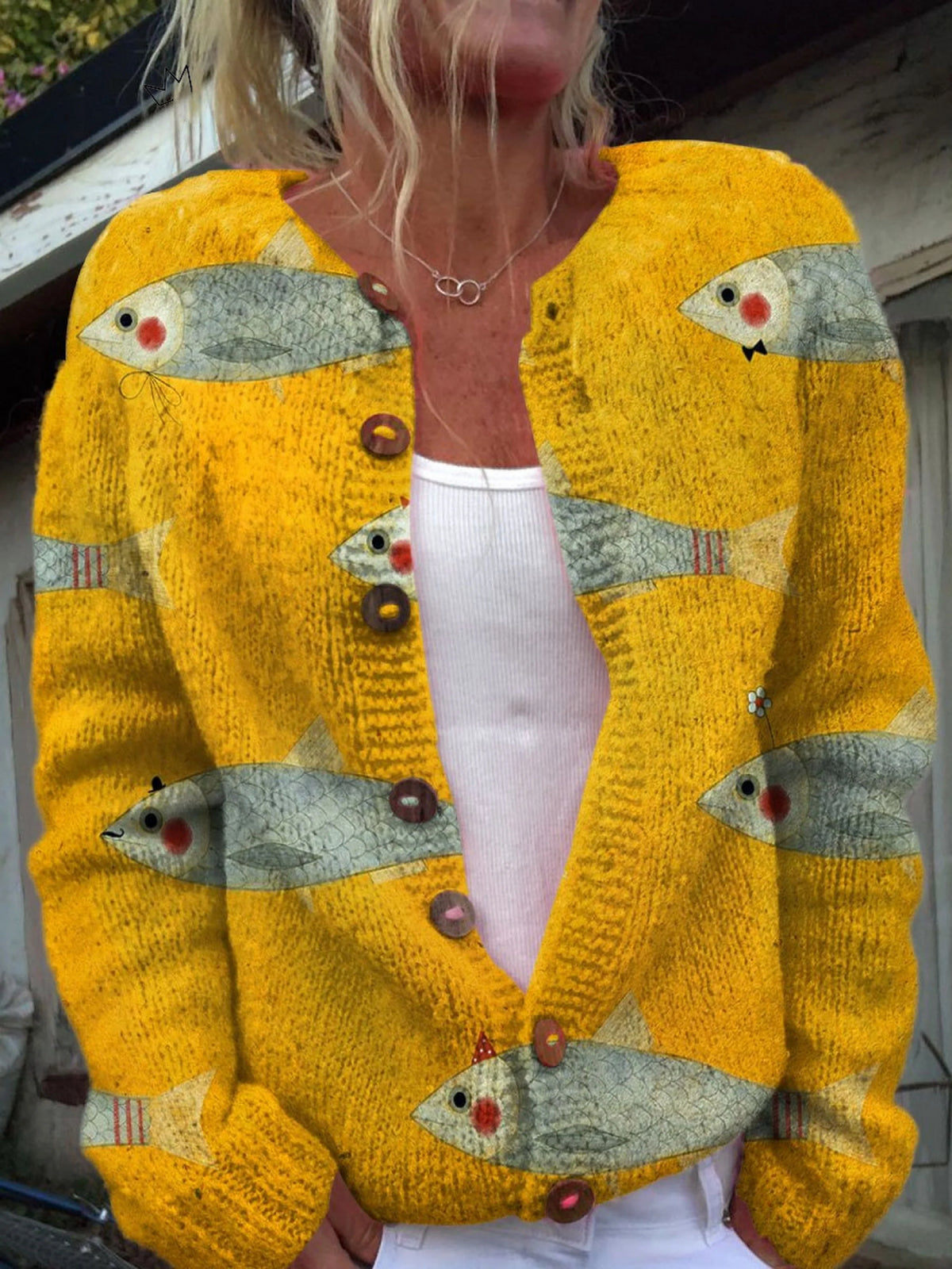 Sidonie | Cardigan à motif sardines