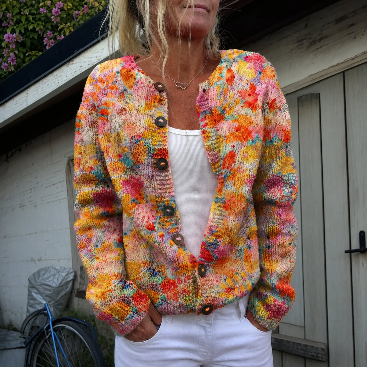 Léna | Cardigan à imprimé floral