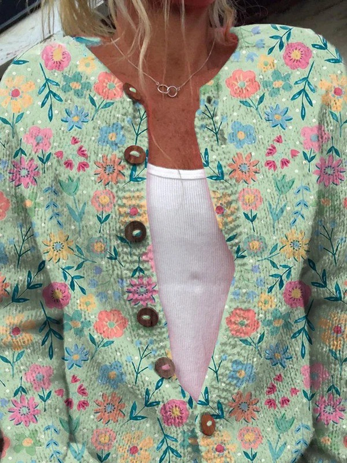 Maëlys | Cardigan à imprimé champêtre
