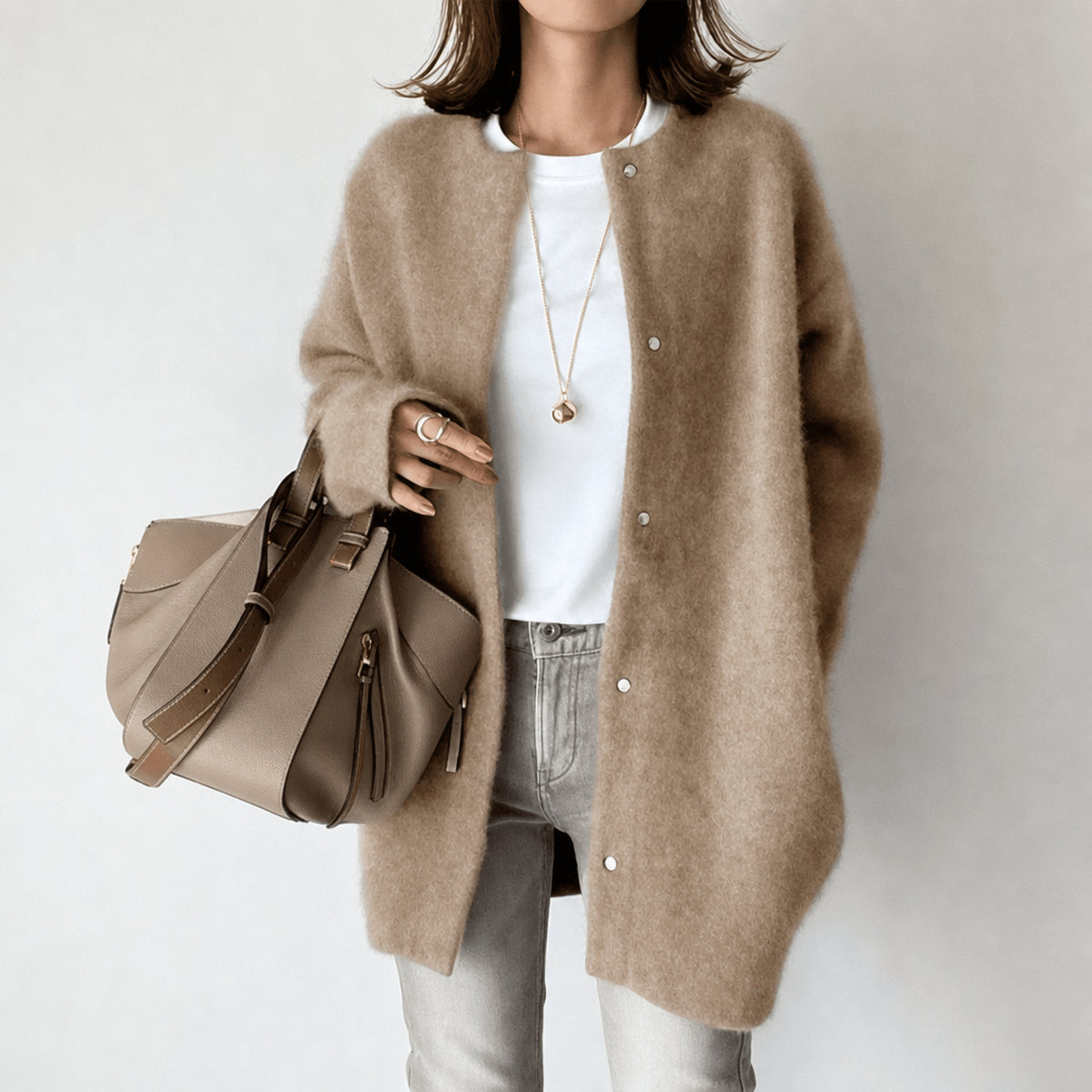 Cardigan long à coupe ample