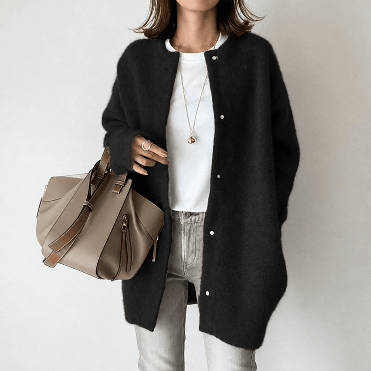 Cardigan long à coupe ample