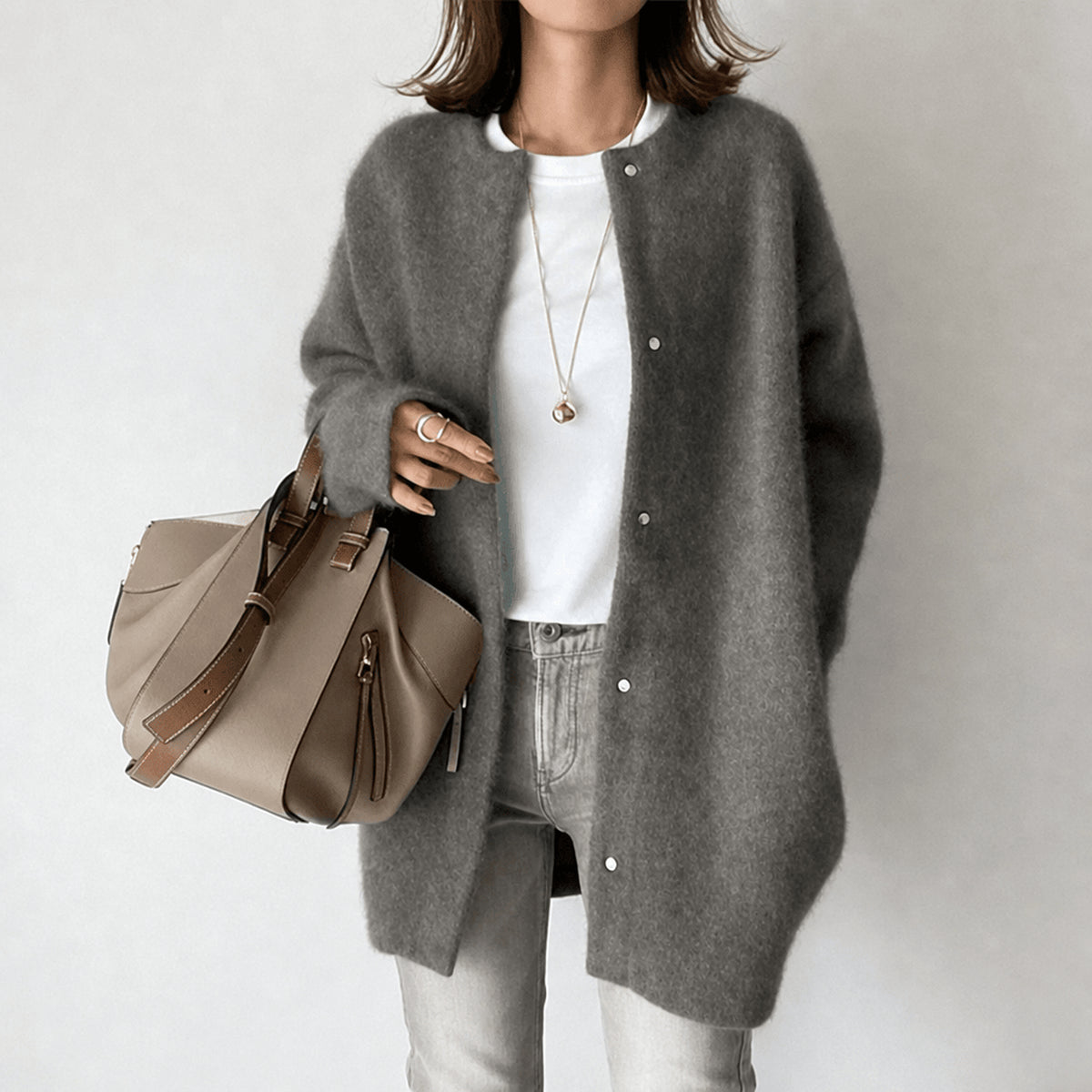 Cardigan long à coupe ample