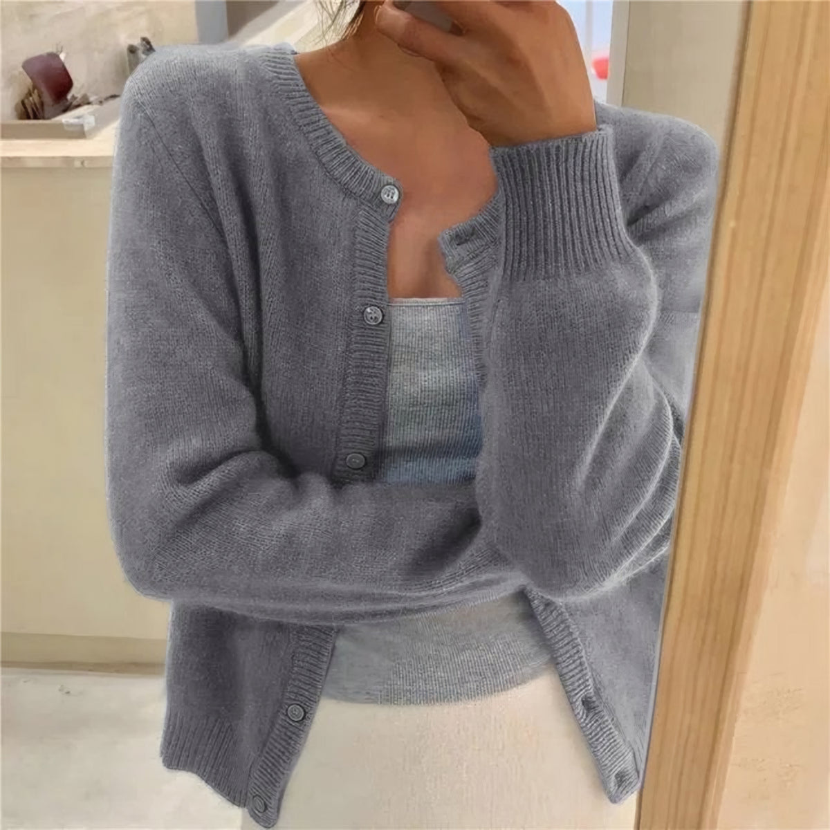 Cardigan court en maille