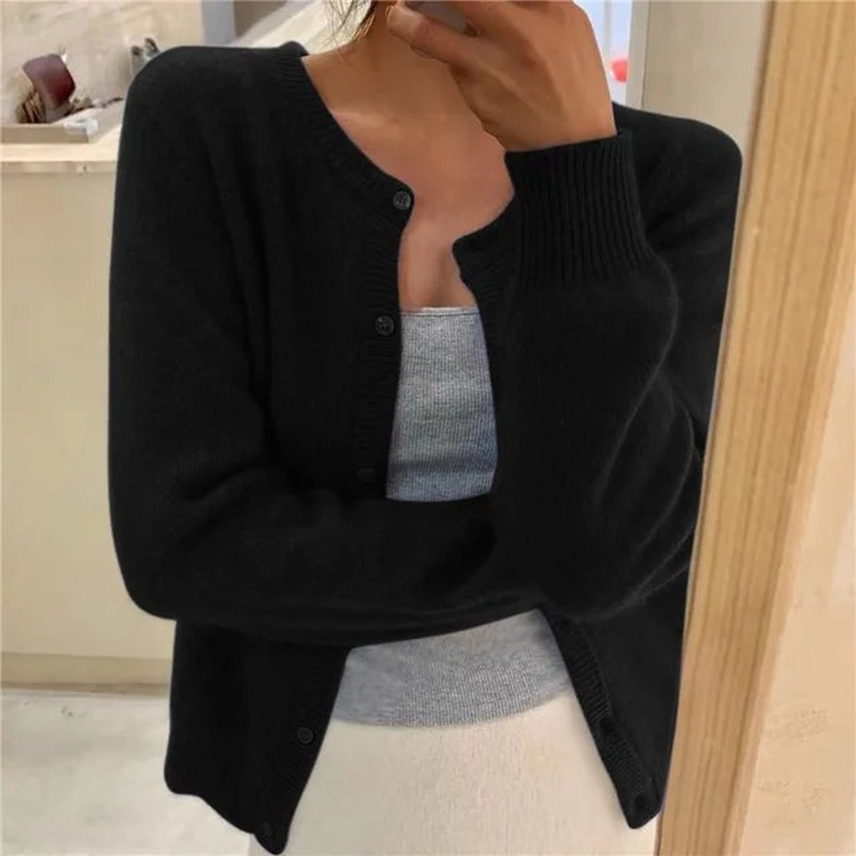 Cardigan court en maille