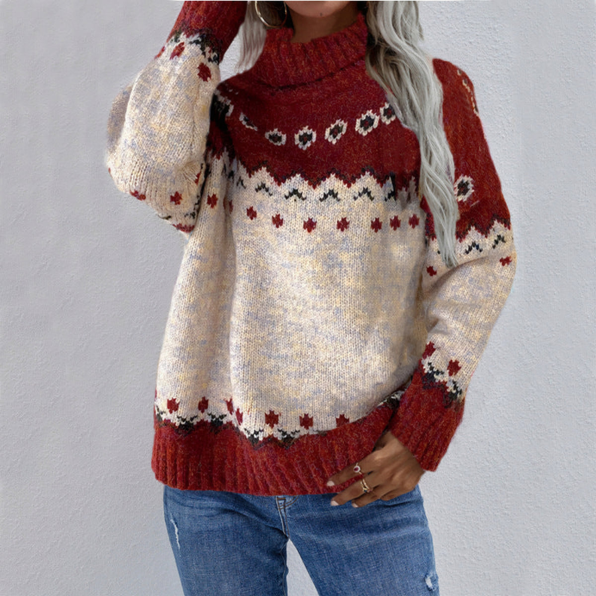Pull à motifs Fair Isle