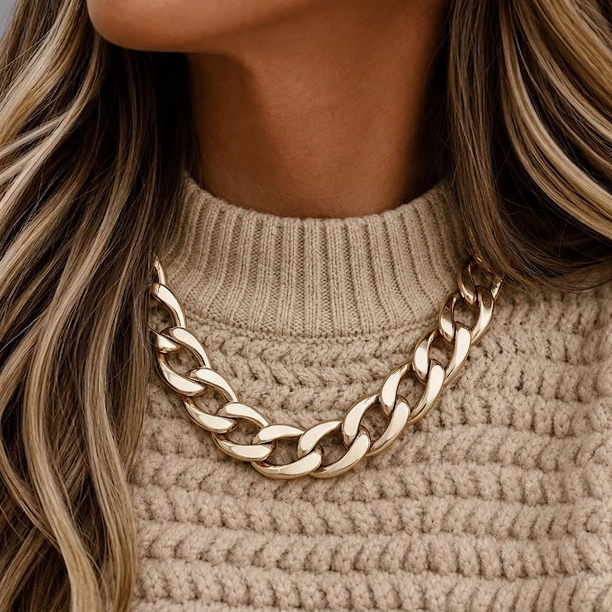 Pull oversize en grosse maille