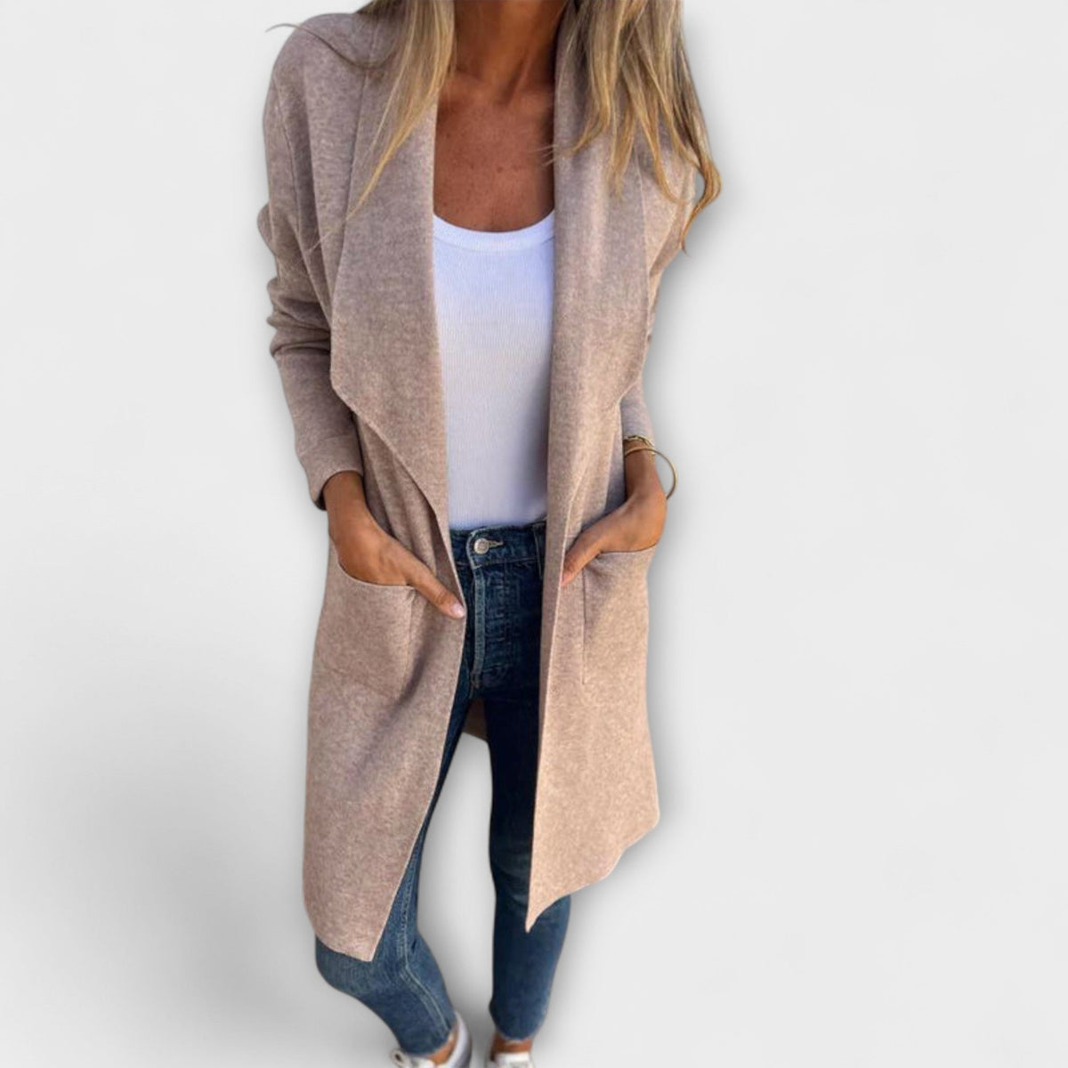 Eliane | Cardigan long gris