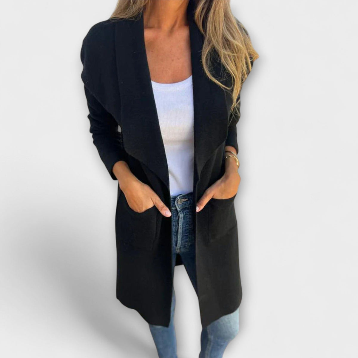 Eliane | Cardigan long gris