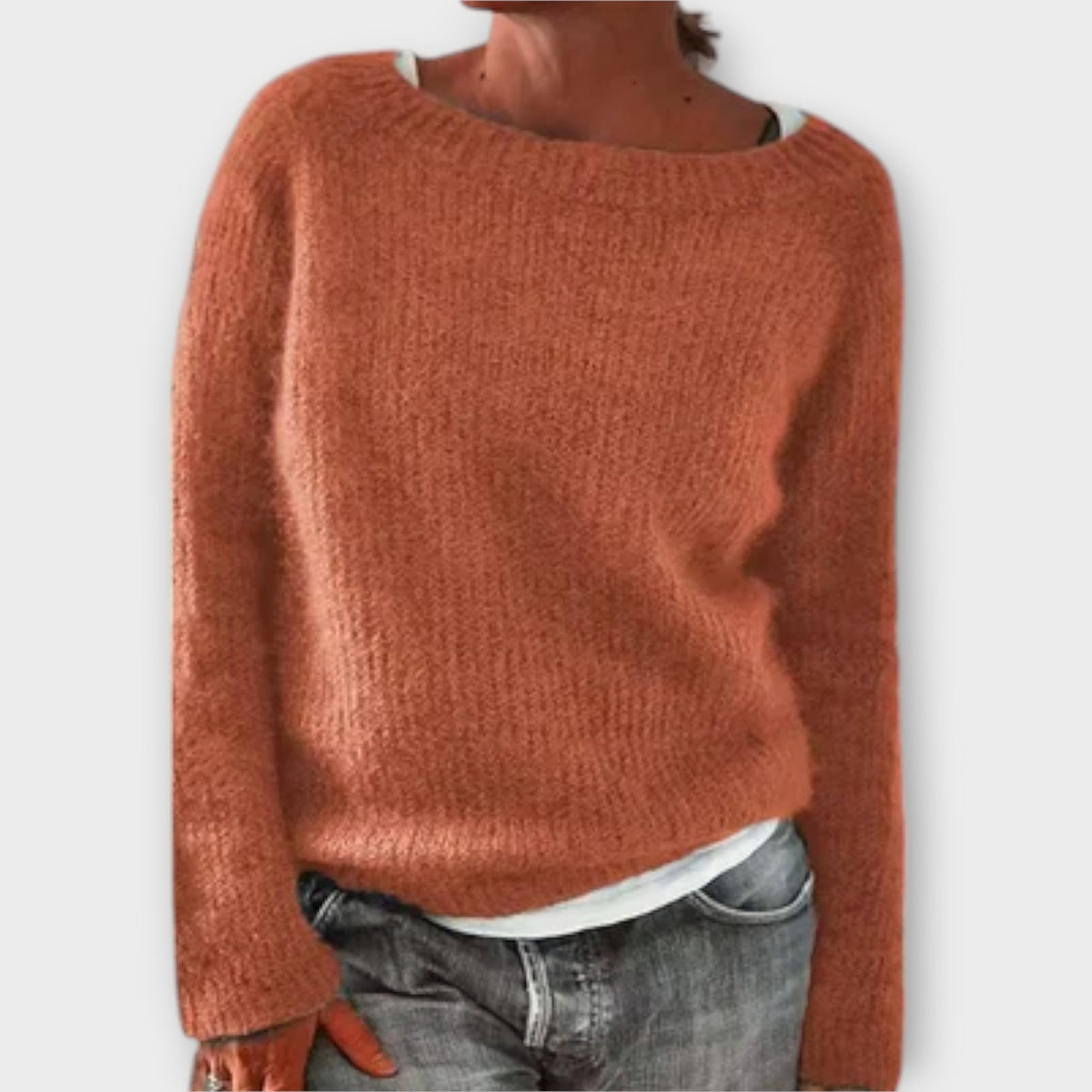 Regine | Pull gris uni