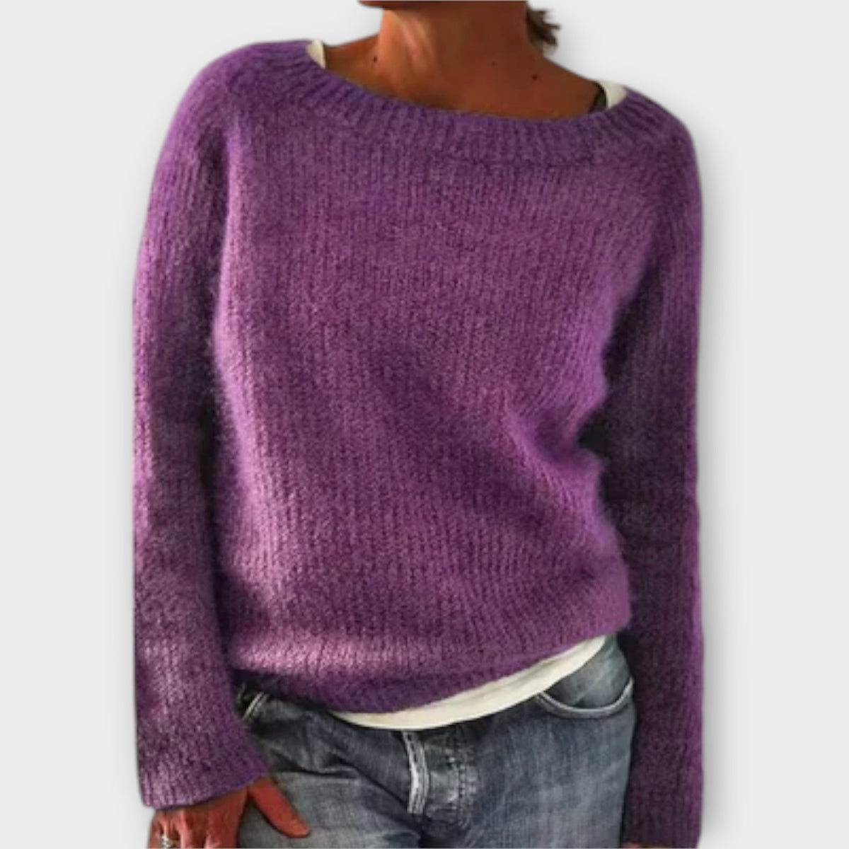 Regine | Pull gris uni