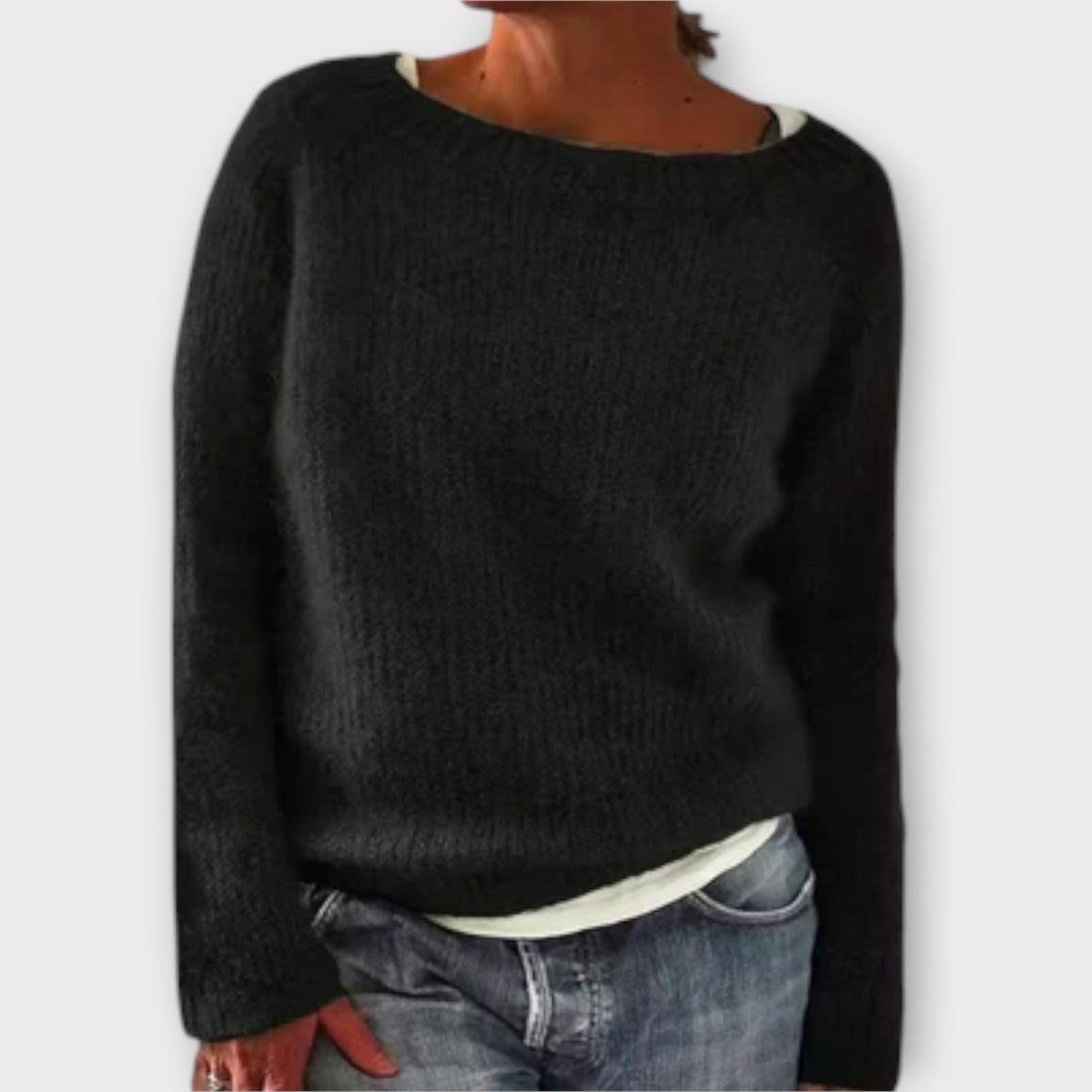 Regine | Pull gris uni