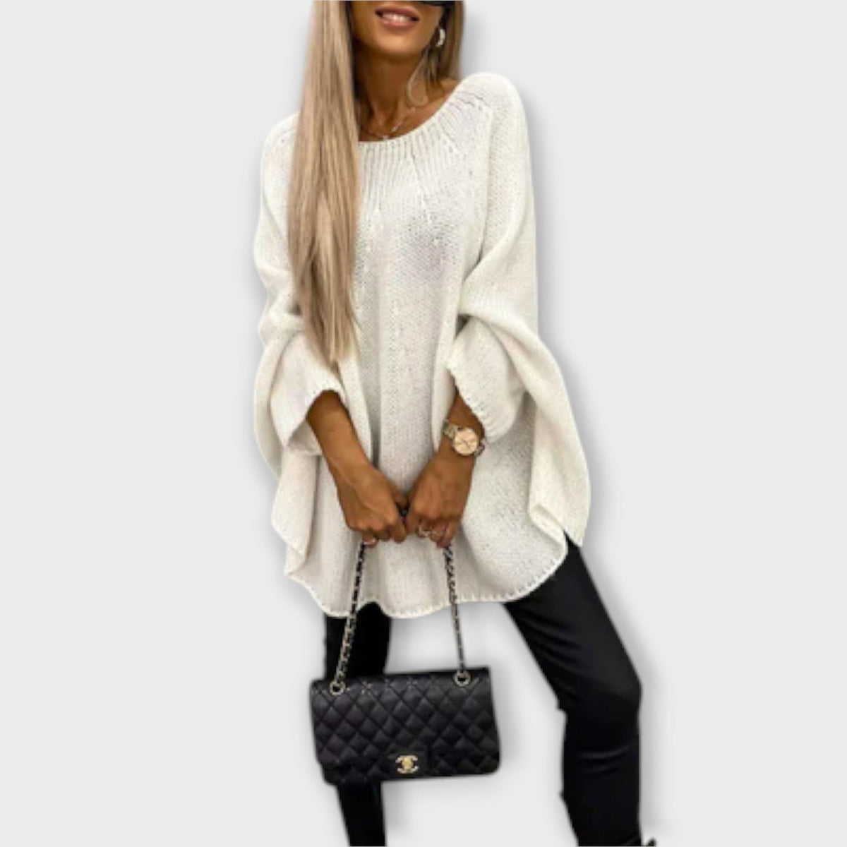 Isabelle | Pull beige à col rond
