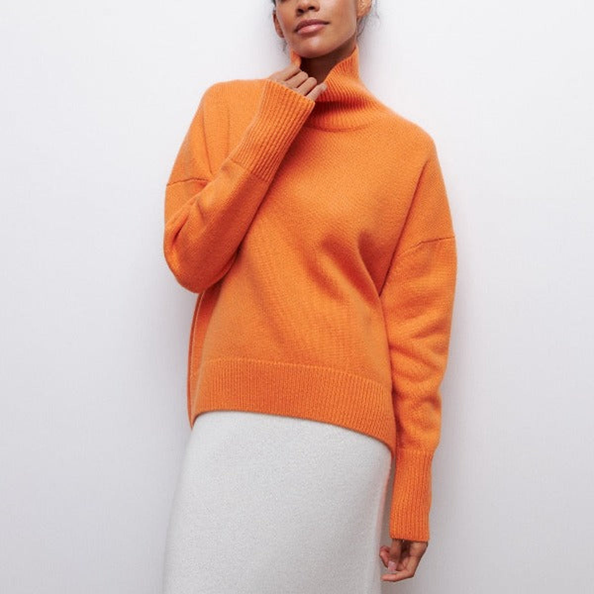 Katrielle | Pull bleu clair à col roulé