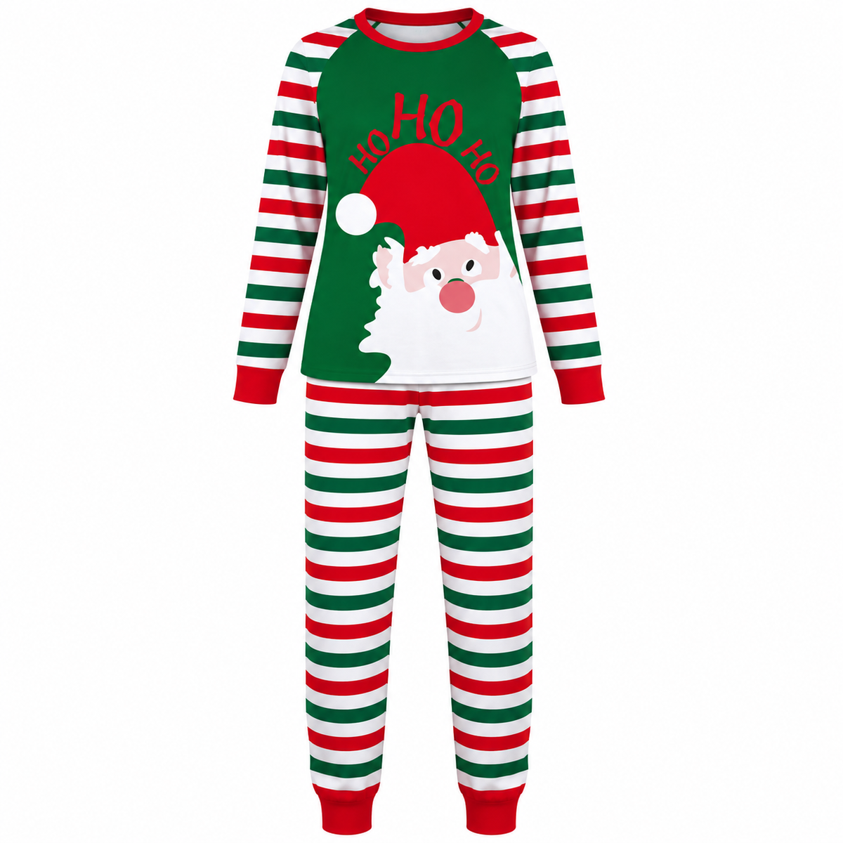 Pyjama de Noël à Père Noël et pantalon rayé — Amielle Paris