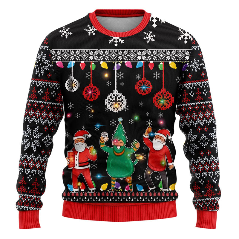 Pull de Noël homme à motifs fantaisie — Amielle Paris
