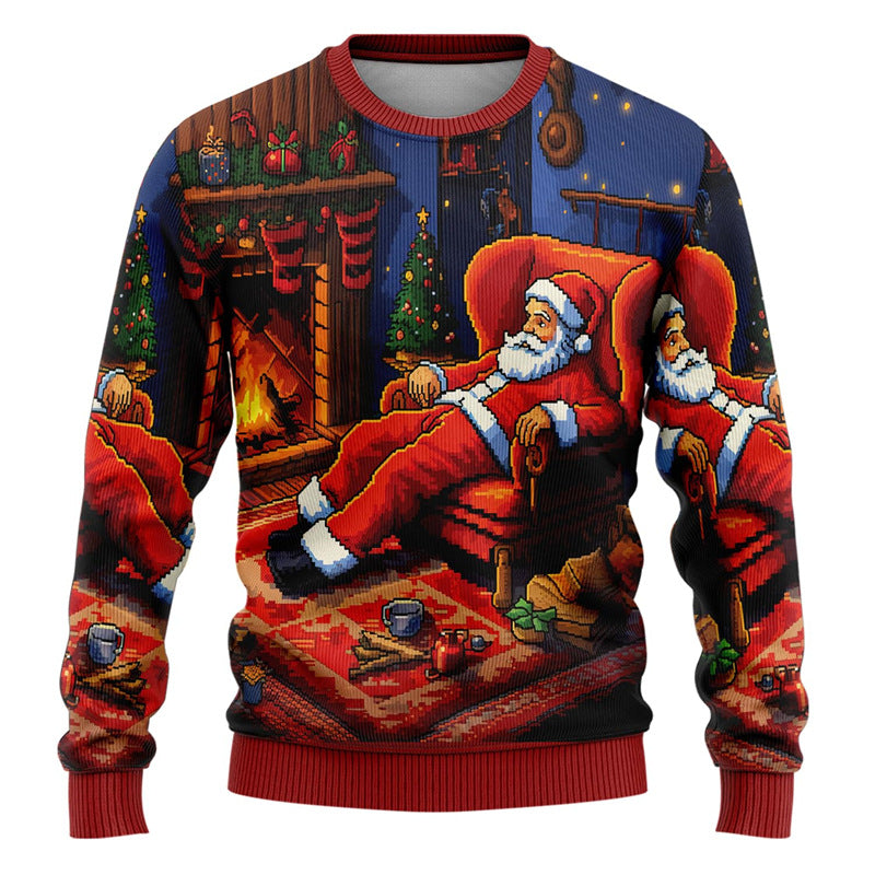 Pull de Noël homme à motifs fantaisie — Amielle Paris