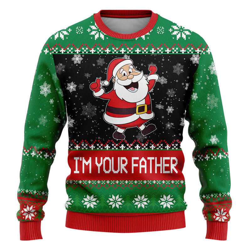 Pull de Noël homme à motifs fantaisie — Amielle Paris