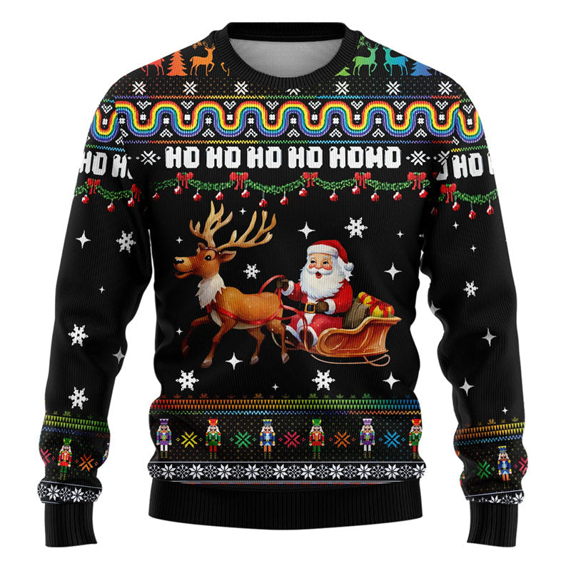 Pull de Noël homme à motifs fantaisie — Amielle Paris