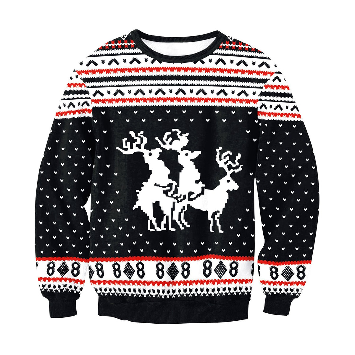 Pull de Noël en coton à motifs multicolores — Amielle Paris