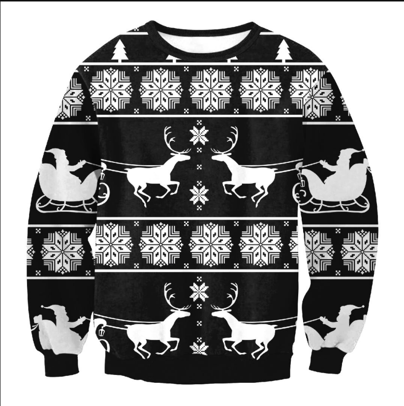 Pull de Noël en coton à motifs multicolores — Amielle Paris