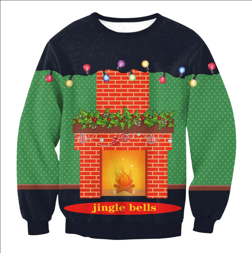 Pull de Noël en coton à motifs multicolores — Amielle Paris
