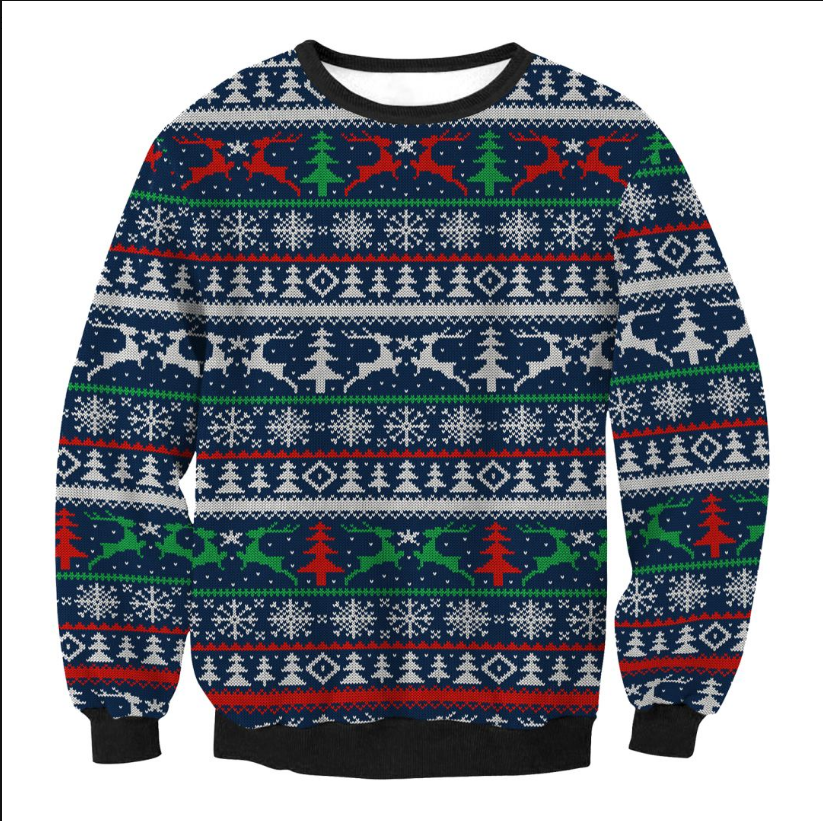 Pull de Noël en coton à motifs multicolores — Amielle Paris