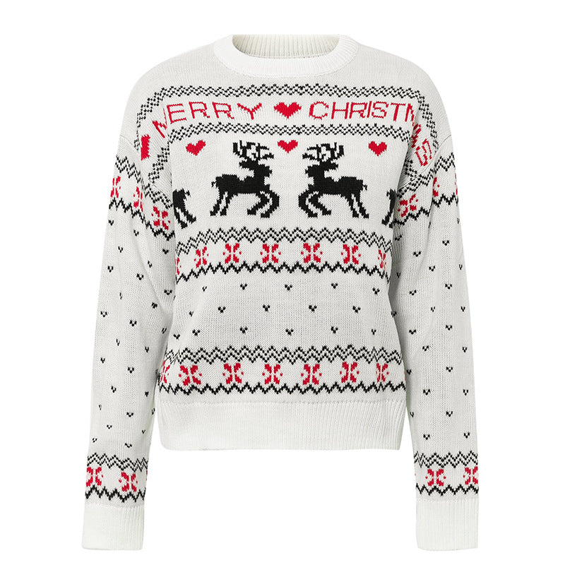 Pull de Noël à rennes et cœurs — Amielle Paris