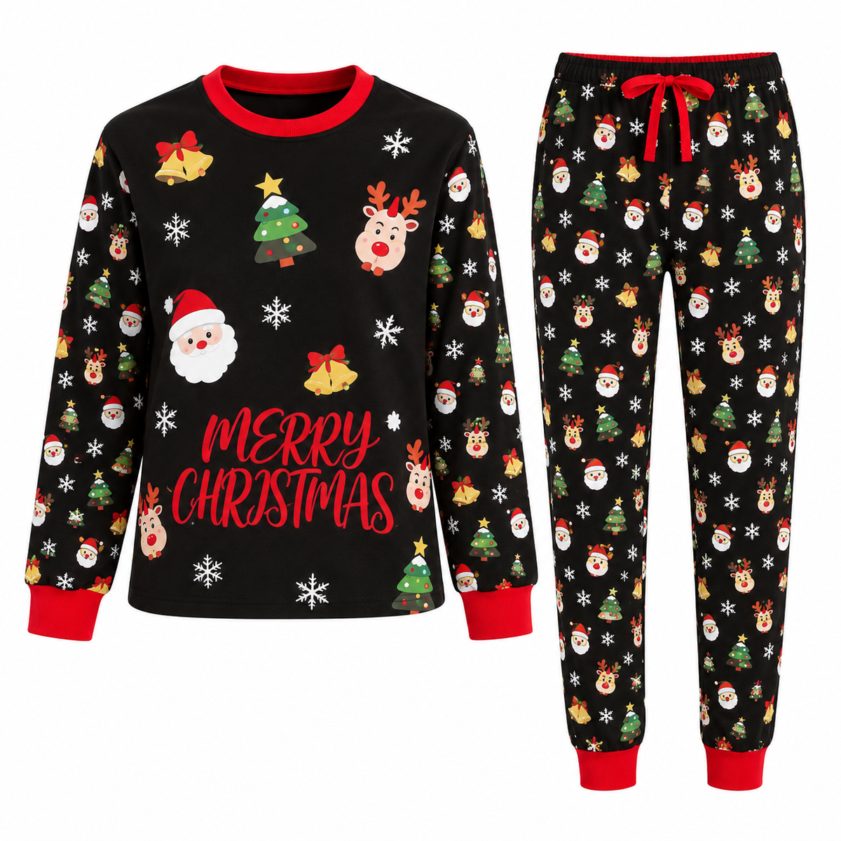 Pyjama de Noël à Père Noël et rennes — Amielle Paris