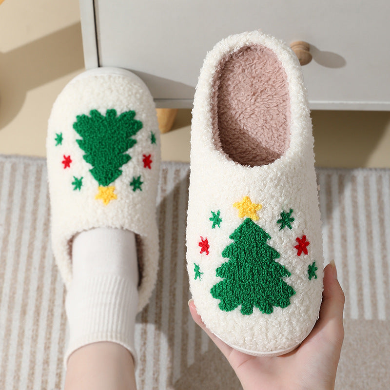 Chaussons moelleux à motifs de Noël — Amielle Paris