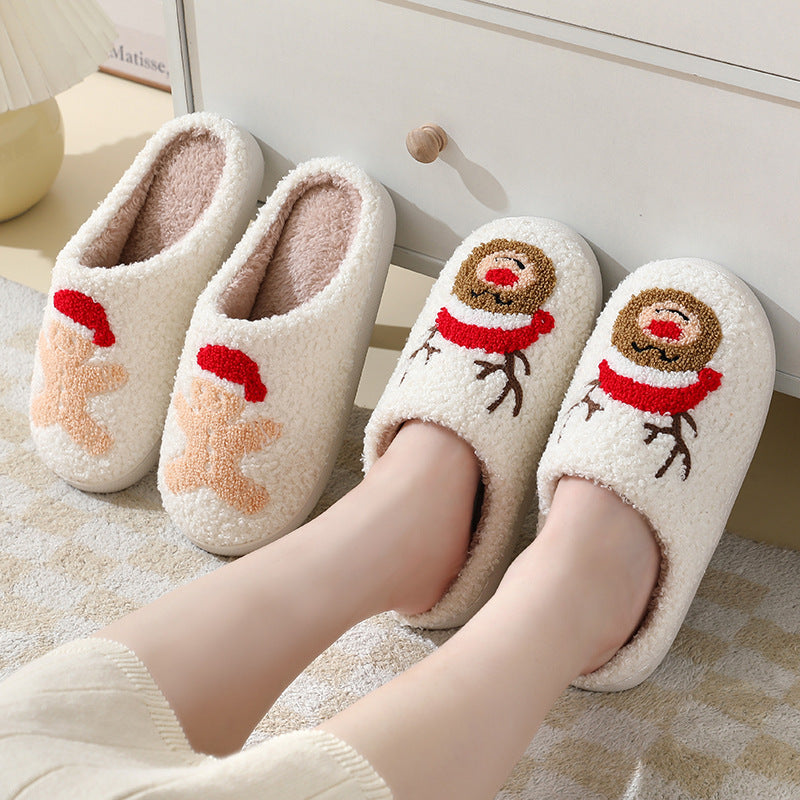 Chaussons moelleux à motifs de Noël — Amielle Paris