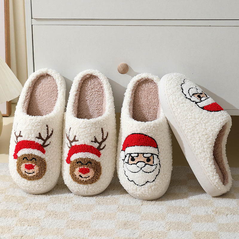 Chaussons moelleux à motifs de Noël — Amielle Paris