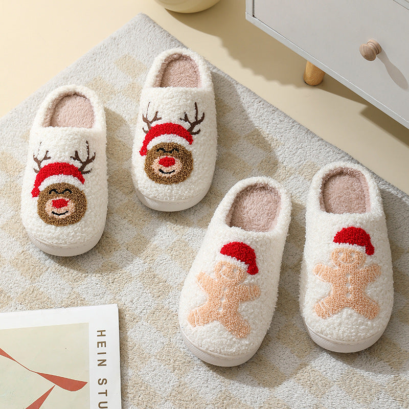 Chaussons moelleux à motifs de Noël — Amielle Paris