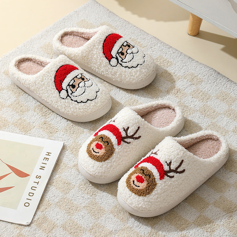 Chaussons moelleux à motifs de Noël — Amielle Paris