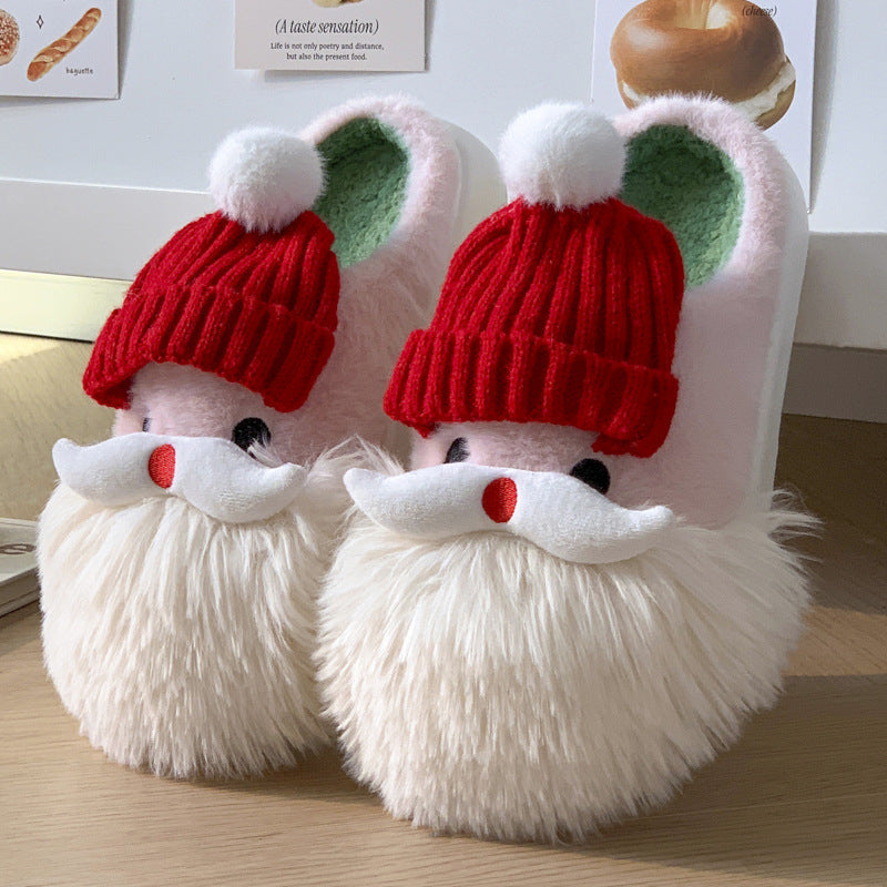 Chaussons Père Noël à bonnet en maille — Amielle Paris