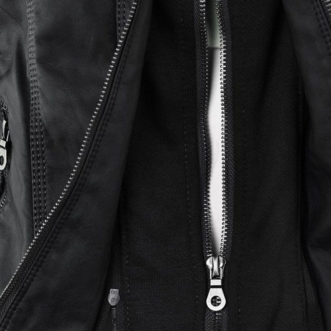 Veste aspect cuir à capuche amovible — Amielle Paris