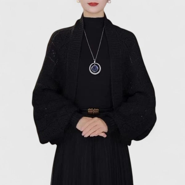 Gilet cache-cœur en grosse maille — Amielle Paris