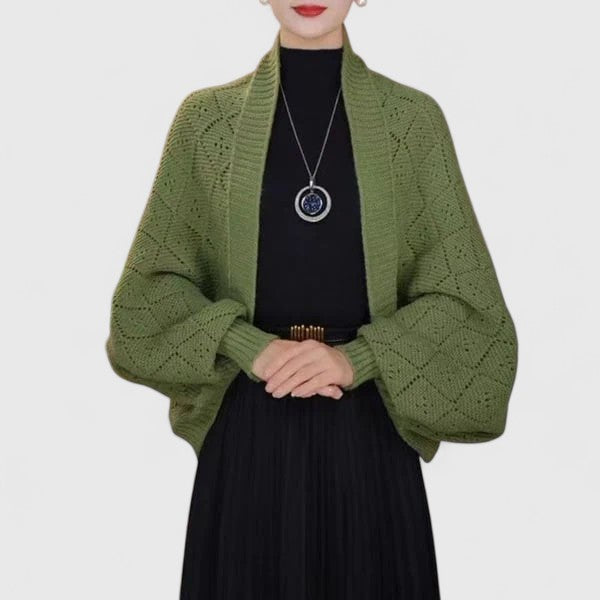 Gilet cache-cœur en grosse maille — Amielle Paris