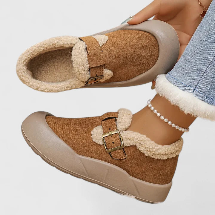 Bottines à boucles et doublure en fausse fourrure — Amielle Paris