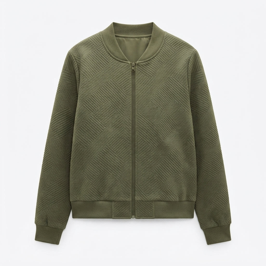Blouson zippé à texture en relief — Amielle Paris