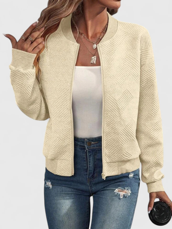 Blouson zippé à texture en relief — Amielle Paris