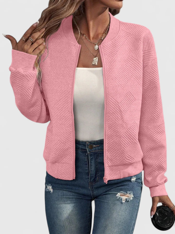 Blouson zippé à texture en relief — Amielle Paris