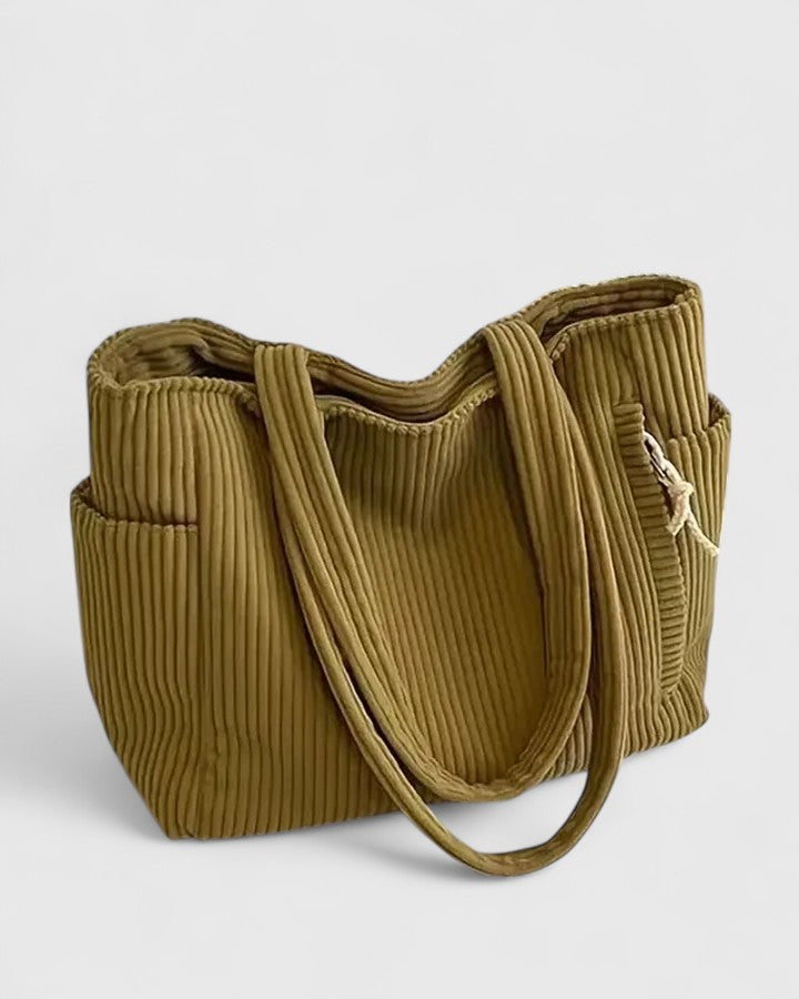 Sac cabas côtelé avec détail de cordon — Amielle Paris